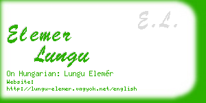 elemer lungu business card